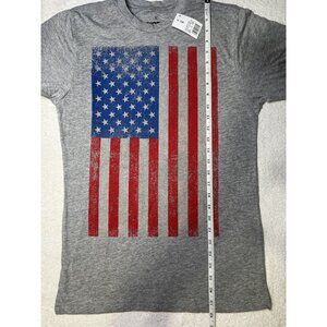 Patriotic Ripple Junction T-Shirt Short Sleeve Gray Small